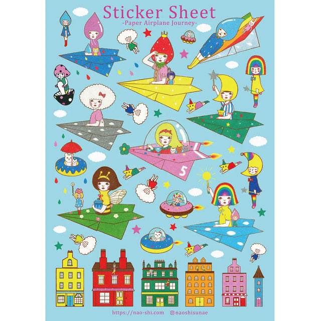 Naoshi Paper Airplane Journey Sticker Sheet

Paper Airplane Journey sticker sheet is perfect for decorating your journal, binder, planner, scrapbook or laptop.