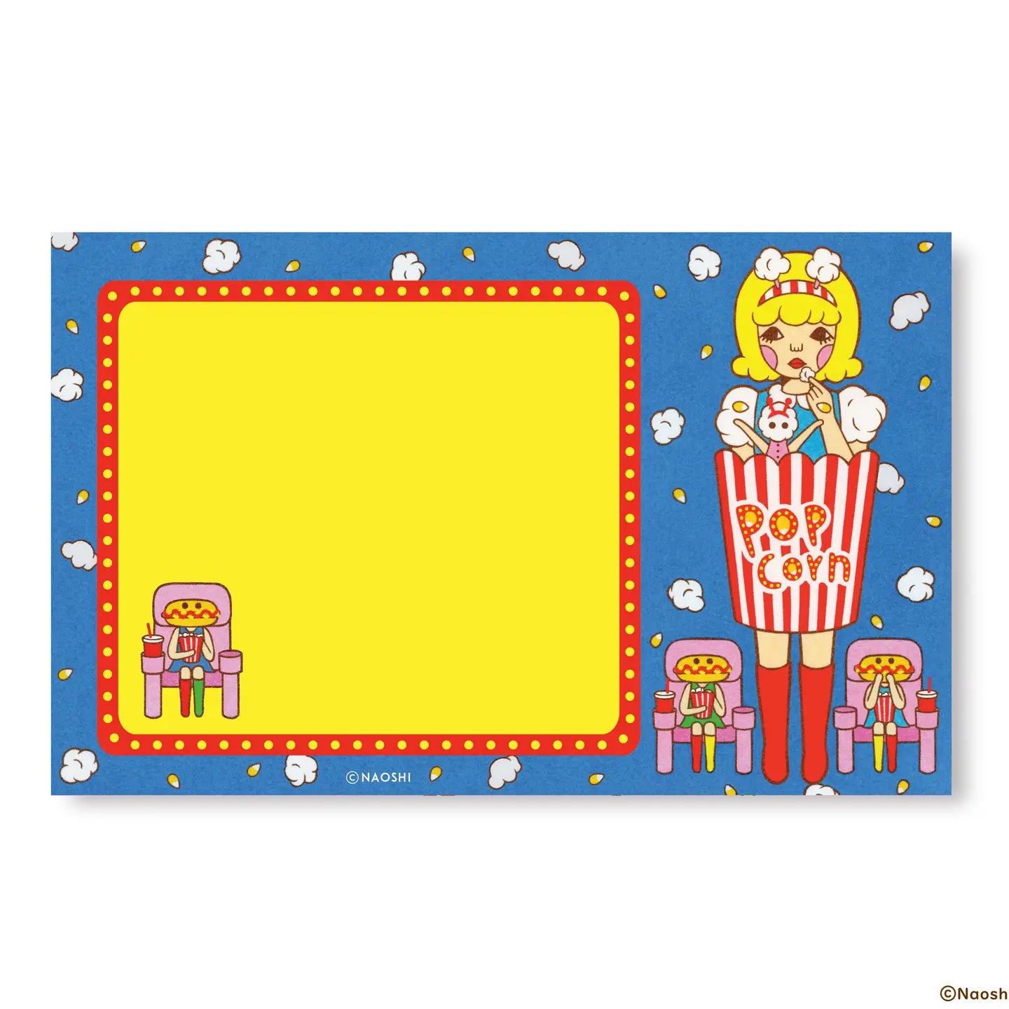 Naoshi Popcorn Girl Notepad

Popcorn Girl notepad is featuring striking colorful and whimsical world.