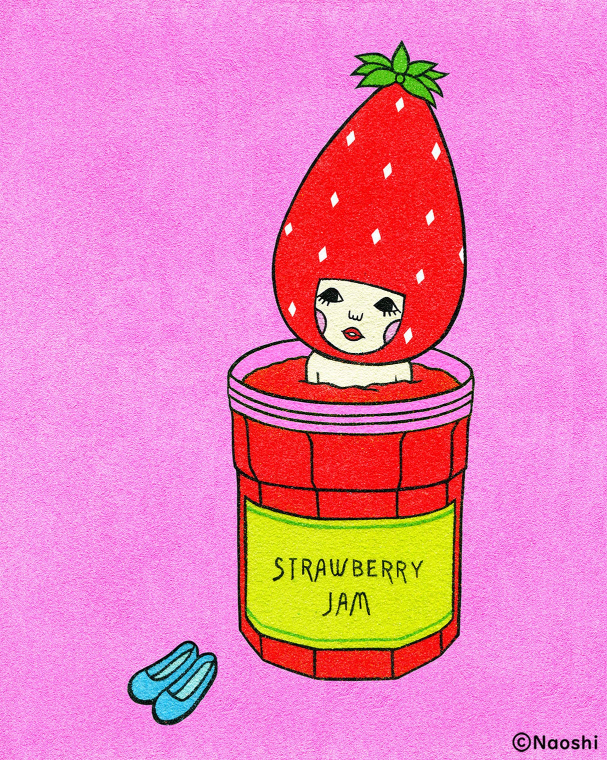 Naoshi Strawberry Jam Bath Postcard

These postcards are featuring striking colorful and whimsical world. Artwork made with colored sand and then scans them in high quality.