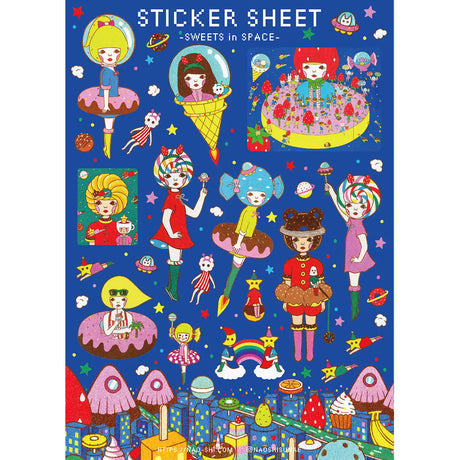 Naoshi Sweets in Space Sticker Sheet

Sweets in Space sticker sheet is perfect for decorating your journal, binder, planner, scrapbook or laptop.