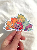 This little bedtime story matte sticker is 4 x 2.3". Great for water bottles, laptops or notebooks! They’re durable and waterproof and the thick vinyl protects the stickers from scratching, water and sunlight.