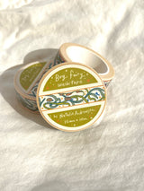 This washi tape features little bugs hidden in vines! Taken from the borders of my Bug Fairy print.

This roll is 15mm wide x 10m of paper tape. Washi tape is super durable and flexible. It tears easily and can be safely applied to a variety of surfaces; it doesn’t leave a sticky residue behind, making it especially ideal for stationery and hanging prints temporarily.