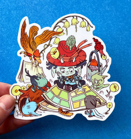 This large Comic Readers matte sticker scene is 4" x 3.83". Great for water bottles, laptops or notebooks! They’re durable and waterproof and the thick vinyl protects the stickers from scratching, water and sunlight.