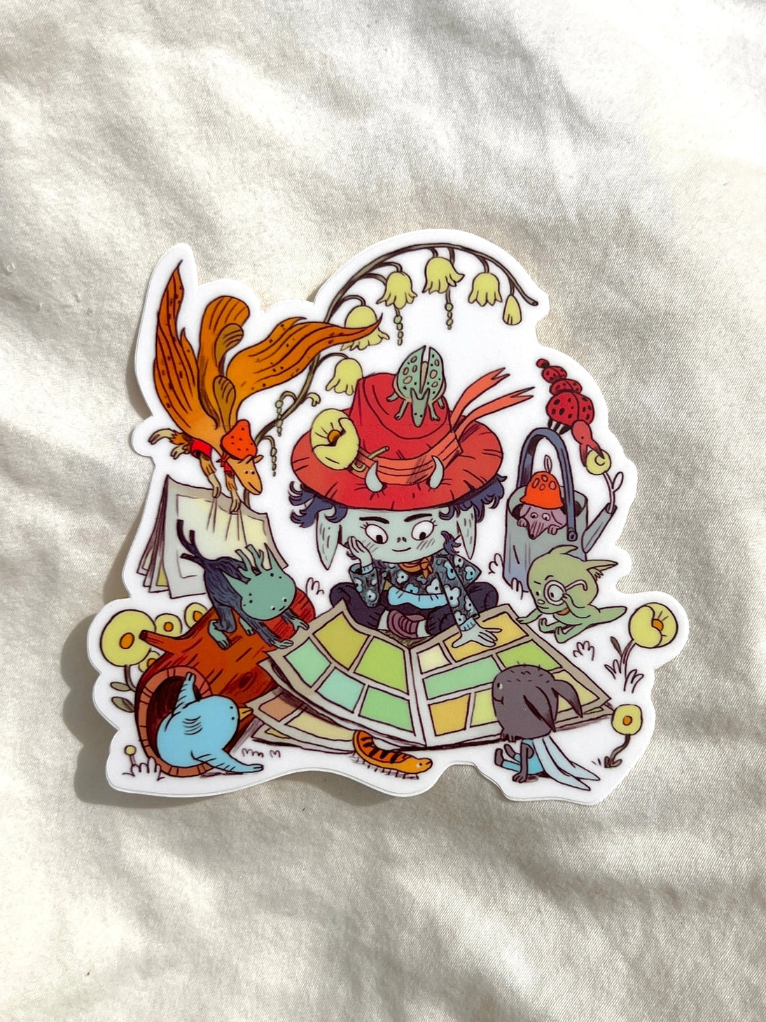 This large Comic Readers matte sticker scene is 4" x 3.83". Great for water bottles, laptops or notebooks! They’re durable and waterproof and the thick vinyl protects the stickers from scratching, water and sunlight.