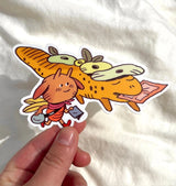 This Flower Lizard matte sticker is 3.8" x 4". Great for water bottles, laptops or notebooks! They’re durable and waterproof and the thick vinyl protects the stickers from scratching, water and sunlight.