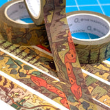 This washi tape features spooky elements evoking the dark, Southern Gothic worlds of Faulkner and O'Connor.