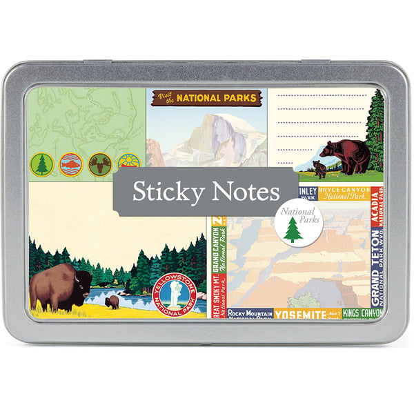 National Parks Sticky Notes Tin Cavallini & Co. (300 count)