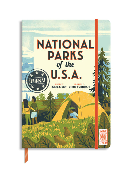 Explore the amazing National Parks with this keepsake journal to document your adventures. With a spread to fill in on 63 National Parks, including parks from each of the 50 States. 

Fill in the park name, date, weather, places you went, things you saw, favorite moment, and note down things to do next time, as well as adding drawings, pressed flowers or leaves, rubbings, photos and stamps. There is a spread for each national park and a place to add the unique stamp from every park you visit. Use the spotte