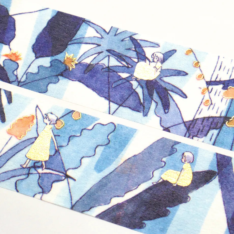 Nettai Foil-Stamped Masking Tape

This masking tape by illustrator Sayuri Fujimaki.&nbsp;The blue-based illustration is accented with sparkling gold foil, creating a stylish design.

20mm wide x 5m long