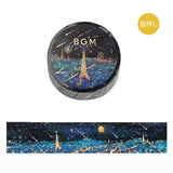 BGM Night of Shooting Stars Lights Eiffel Tower Washi Tape