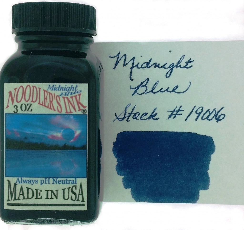 Noodler’s 3oz bottles are filled to the brim with vibrant, high-quality fountain pen ink made in the USA. Each bottle offers exceptional value and a huge range of colors—from classic blues to imaginative limited editions—crafted for writers who love creativity and expression.

3oz Bottle
Archival Ink
Forge Resistant
Water Resistant