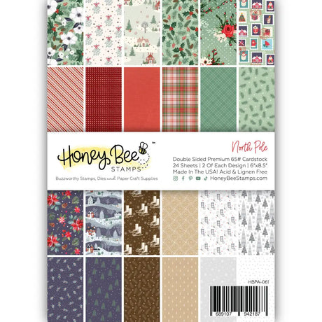 Spruce up your cards and paper crafts with our exclusive 6" x 8.5" cardstock pad, packed with festive holiday florals and classic Christmas patterns. This fun paper pad includes 24 double-sided sheets, each showcasing coordinating designs. Printed on smooth satin finish 65# cover cardstock, it offers a rich, luxurious feel. Acid- and lignin-free for lasting quality, and made with love right here in the USA!