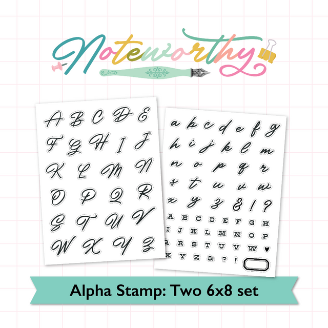 Noteworthy Alphabet 6X8 Clear Stamp Set