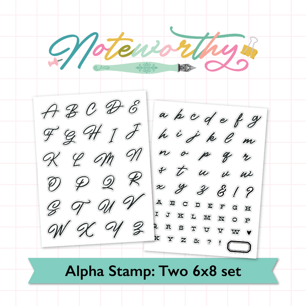 Noteworthy Alphabet 6X8 Clear Stamp Set