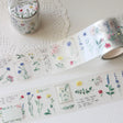An updated version of our Wildflower PET tape, now with a longer 50cm designer loop for even more creative possibilities.

This wildflower PET tape is designed for journalers, collagers and stationery lovers who want to bring the beauty of the British countryside into their creative projects. Featuring hand-painted watercolour flowers by Rebecca, each illustration is pre-cut and ready to peel - no scissors needed.

Extra wide at 50mm with a matt transparent finish that layers beautifully over any journal pa