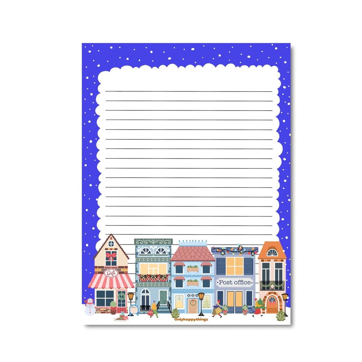 Winter Village Notepad A5