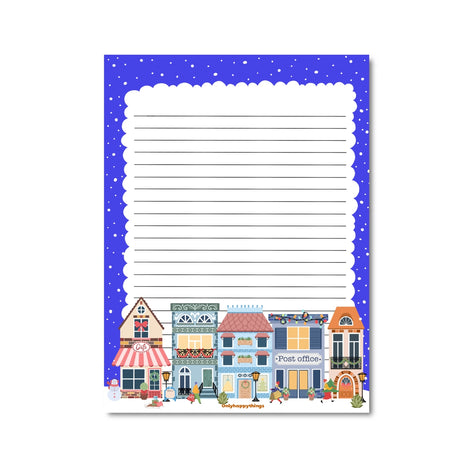 Winter Village Notepad A5