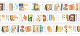 OURS Studio Bakery Cheer’s PET Tape Decorative border with illustrations of food packaging and text on a white background