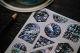 OURS Studio Colorful Night Stamp Style Sticker
