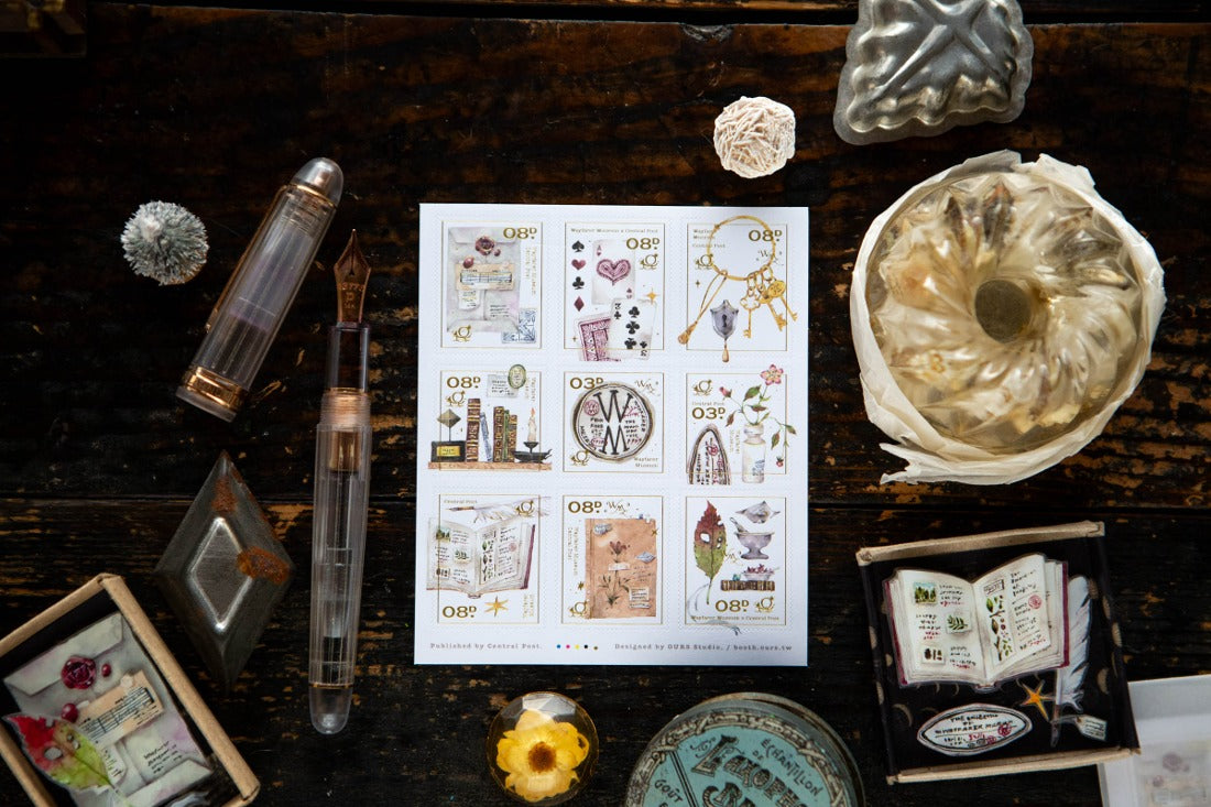 OURS Studio Desk of Botanist Stamp Style Sticker