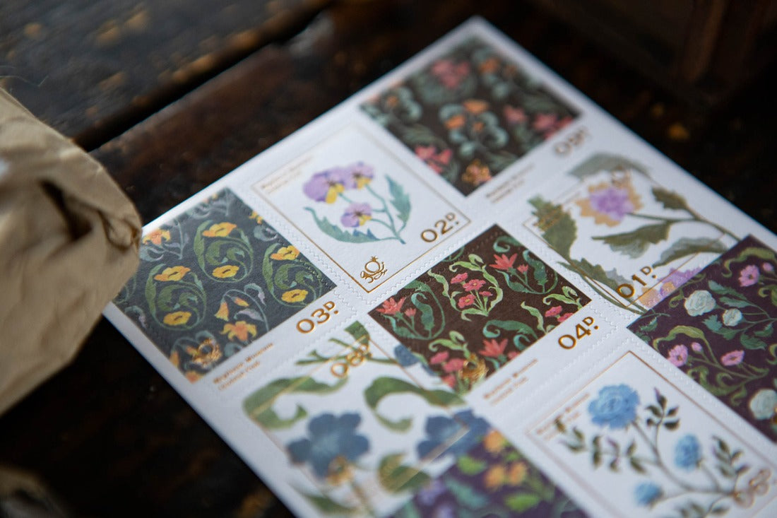 OURS Studio Desk of Botanist Stamp Style Sticker