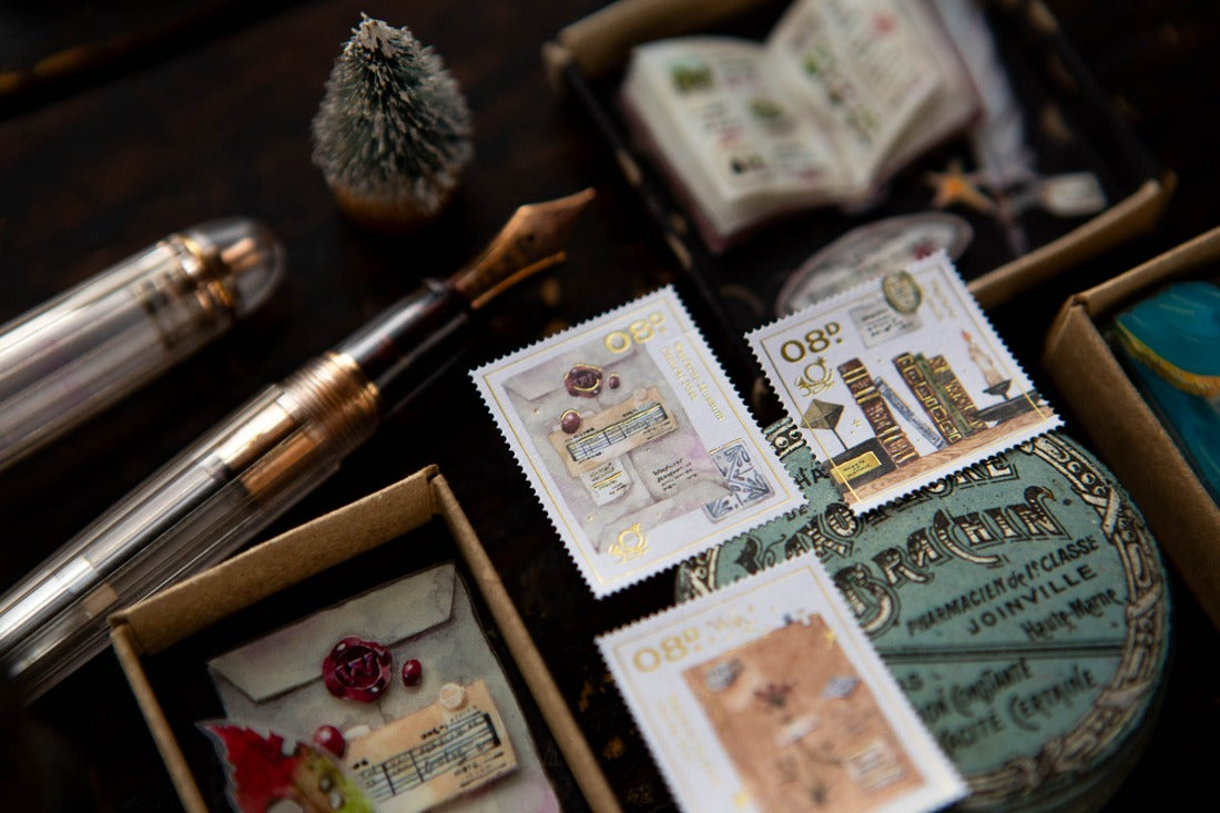 OURS Studio Desk of Botanist Stamp Style Sticker