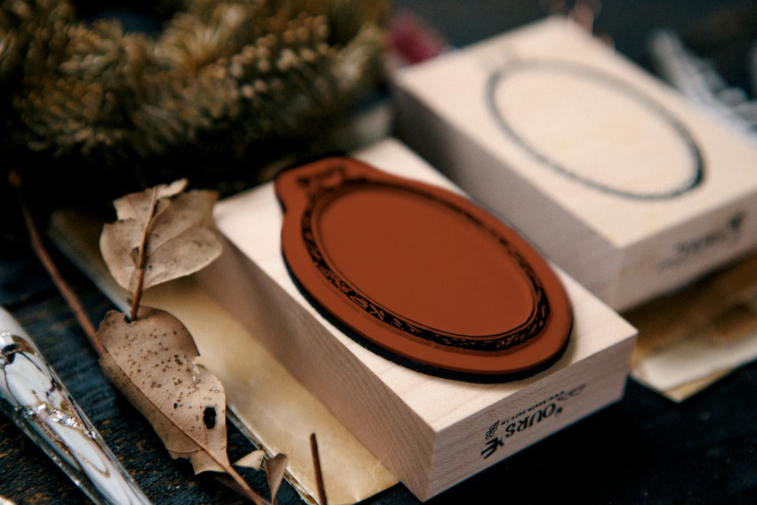 OURS Studio Ellipse Embroidery Hoop Rubber Stamp