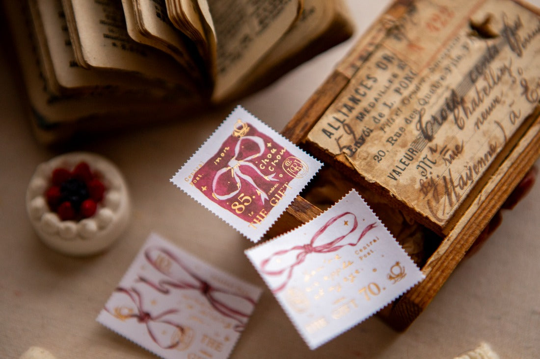 OURS Studio Ribbon Bow Stamp Style Sticker