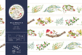 OURS Studio Wild Wreath 2 Washi Tape Packaging of Wild Wreath 2 masking tape with decorative designs on a white background.