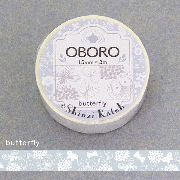 Oboro Butterfly White Washi Tape