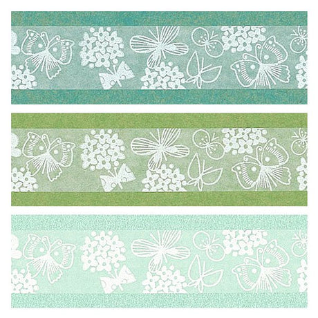 Cinta washi blanca con diseño de mariposa Oboro