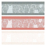 Cinta washi blanca de gatos Oboro