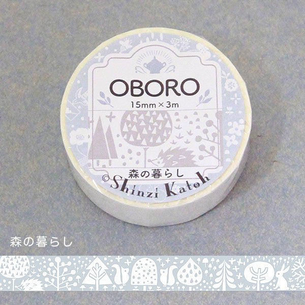 Shinzi Katoh Oboro Forest White Washi Tape