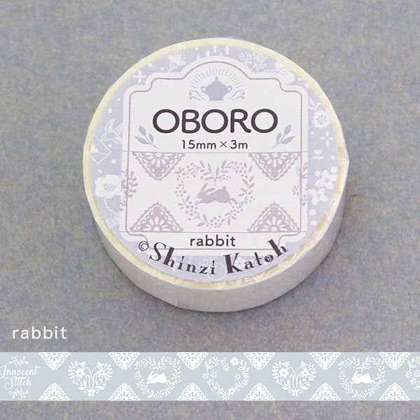 Shinzi Katoh Oboro Rabbit White Washi Tape