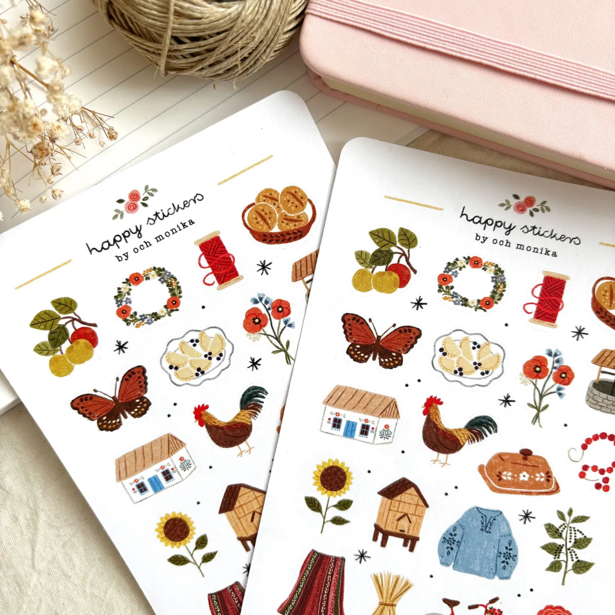 OchMonika Folk Cottage Sticker Sheet

A sticker sheet full of cute little stickers perfect for planners, journals, or scrapbooking ❤