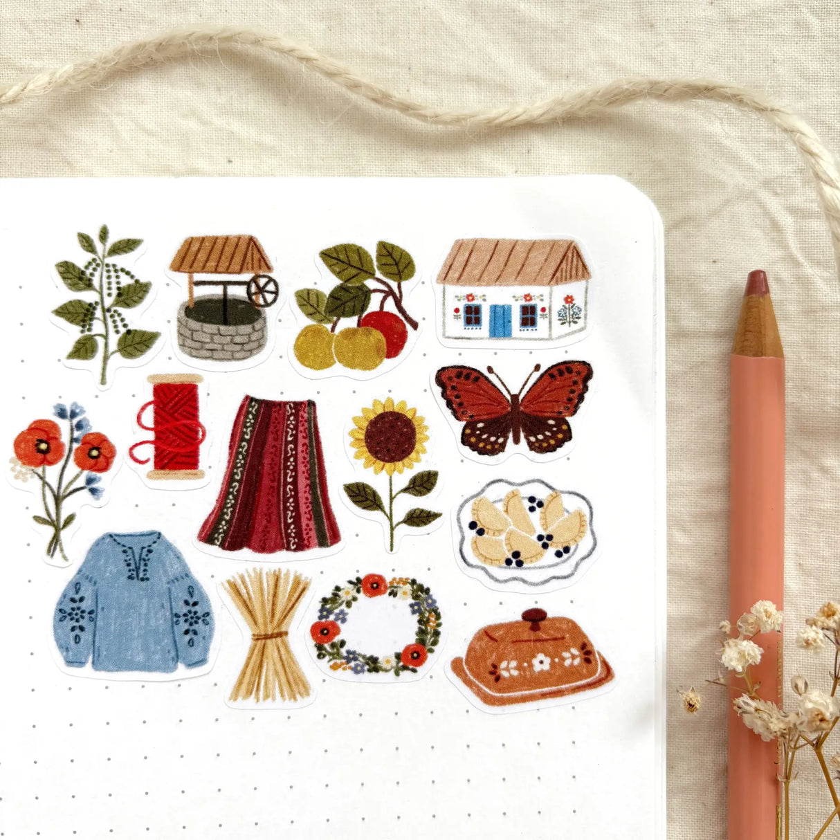 OchMonika Folk Cottage Sticker Sheet

A sticker sheet full of cute little stickers perfect for planners, journals, or scrapbooking ❤