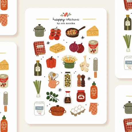 OchMonika Home Cooking Sticker Sheet

A sticker sheet full of cute little stickers perfect for planners, journals, or scrapbooking ❤