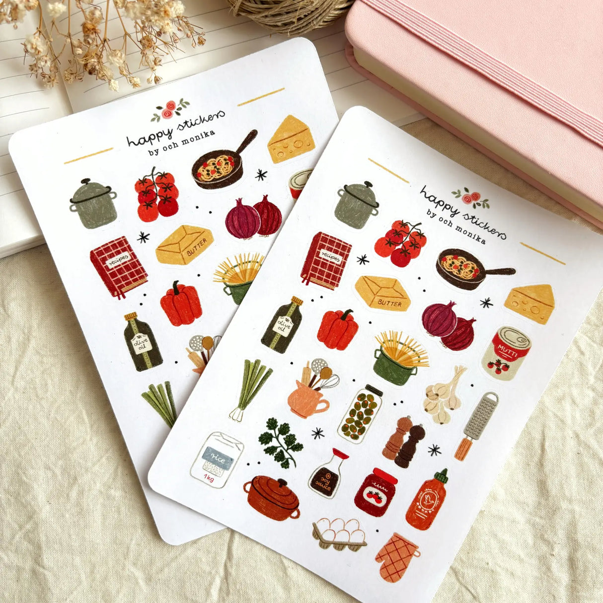 OchMonika Home Cooking Sticker Sheet

A sticker sheet full of cute little stickers perfect for planners, journals, or scrapbooking ❤
