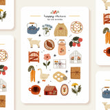 A matte paper sticker sheet filled with cozy, hand-drawn illustrations, perfect for planners, journals, or scrapbooking. It features a slow life and hygge lifestyle theme, making it a perfect fit for mindful living enthusiasts. All designs are lovingly created by Monika Szczerbińska.

