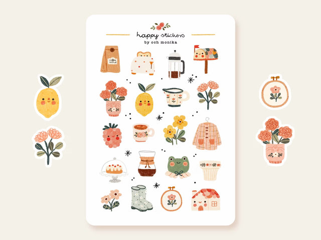 OchMonika Cottagecore 1 Sticker Sheet – Little Craft Place