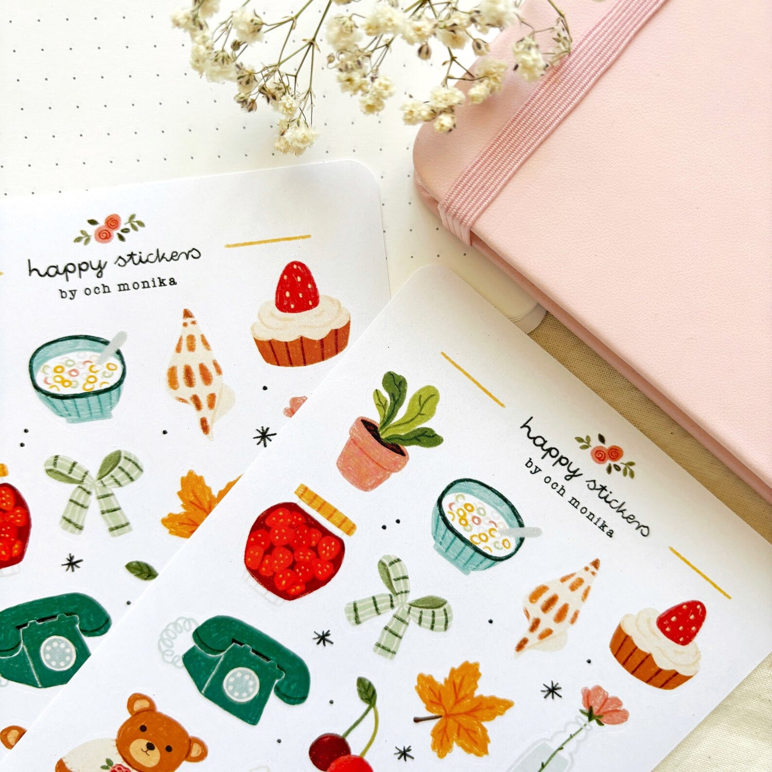 OchMonika Cute Small Things Sticker Sheet – Little Craft Place