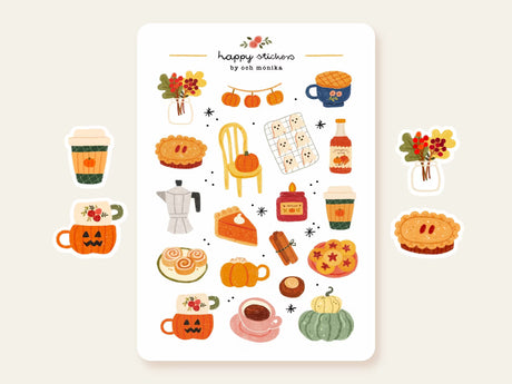 A sticker sheet full of cute little stickers perfect for planners, journals, or scrapbooking ❤