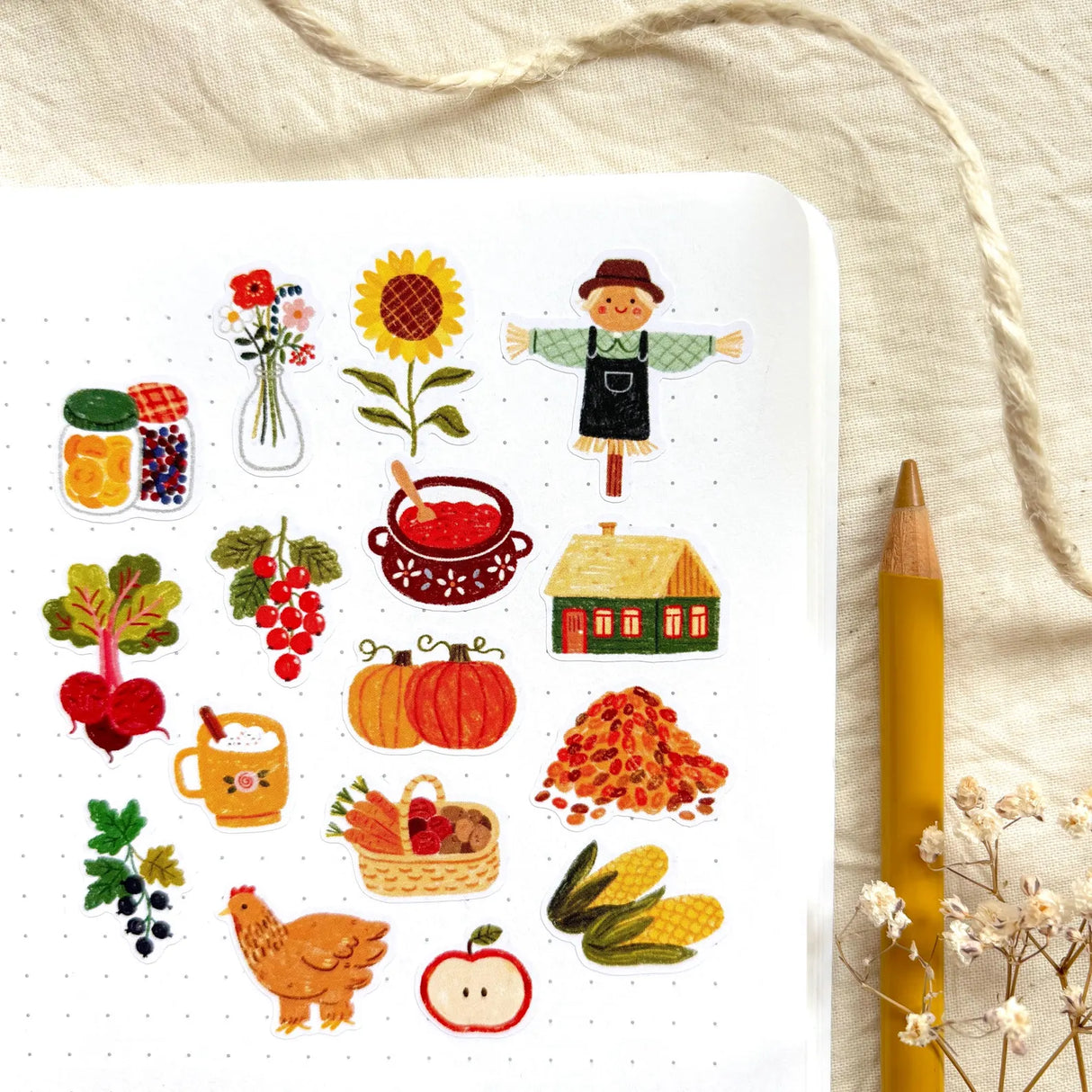 A sticker sheet full of cute little stickers perfect for planners, journals, or scrapbooking ❤