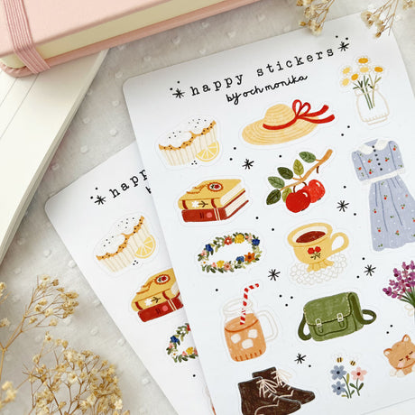 A sticker sheet full of cute little stickers perfect for planners, journals, or scrapbooking ❤