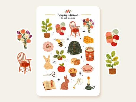 A sticker sheet full of cute little stickers perfect for planners, journals, or scrapbooking ❤