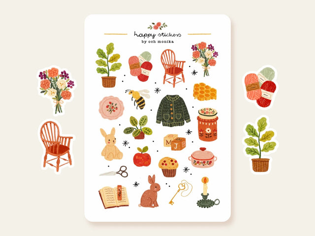 A sticker sheet full of cute little stickers perfect for planners, journals, or scrapbooking ❤