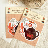 A gentle little treat for tea lovers and slow living souls ☕🌷 This vinyl sticker pack includes three sweet illustrations inspired by warm tea breaks and floral tea pots. Decorate your planner, water bottle or happy mail with these charming designs! Makes a perfect little gift or a thoughtful extra to a present 💌