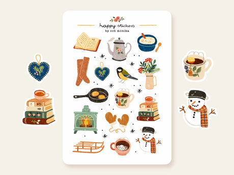 A sticker sheet full of cute little stickers perfect for planners, journals, or scrapbooking ❤