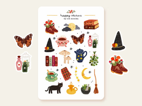 A sticker sheet full of cute little stickers perfect for planners, journals, or scrapbooking ❤