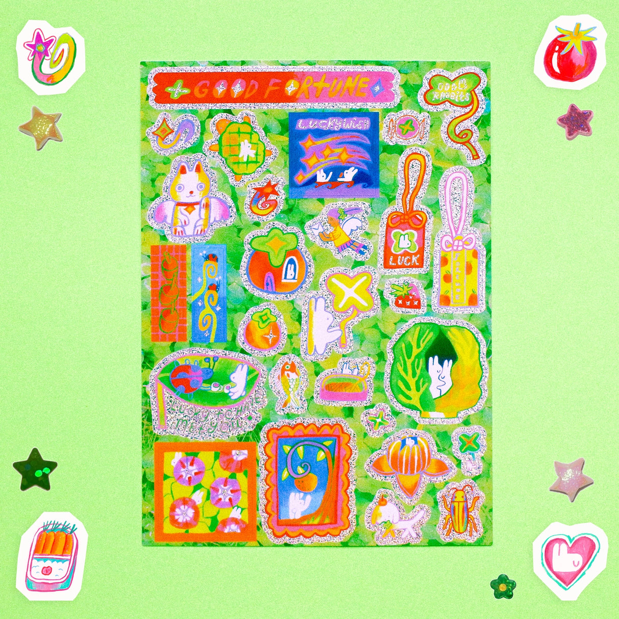 A6 Sticker Sheet

Great for journaling and decorating!

Water resistant, not waterproof. Do not place in areas of high wear.&nbsp;